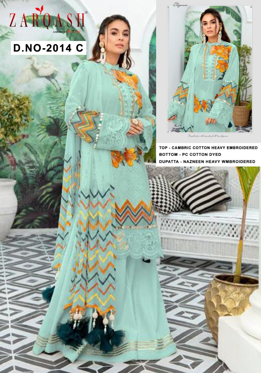 PAKISTANI SUITS D NO 2014C BY KHAYYIRA